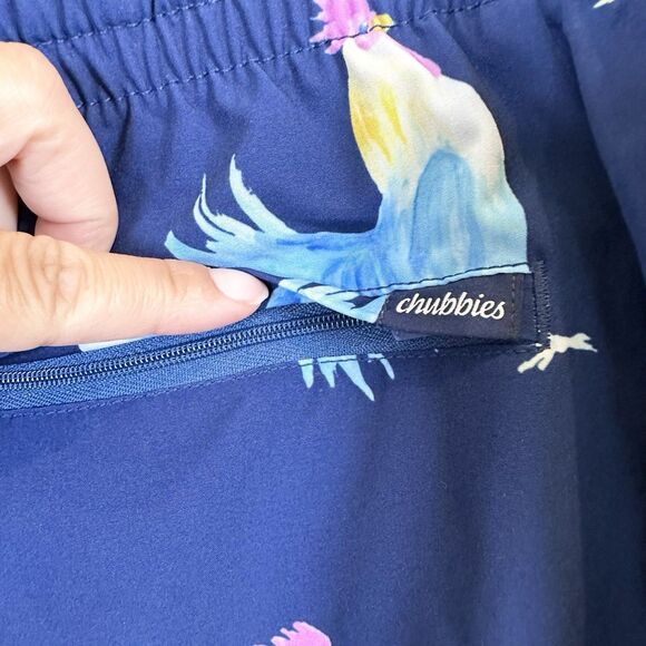Chubbies Swim Trunks Men's XXL Blue Rooster The Fowl Play Shorts NO LINER - Picture 5 of 10
